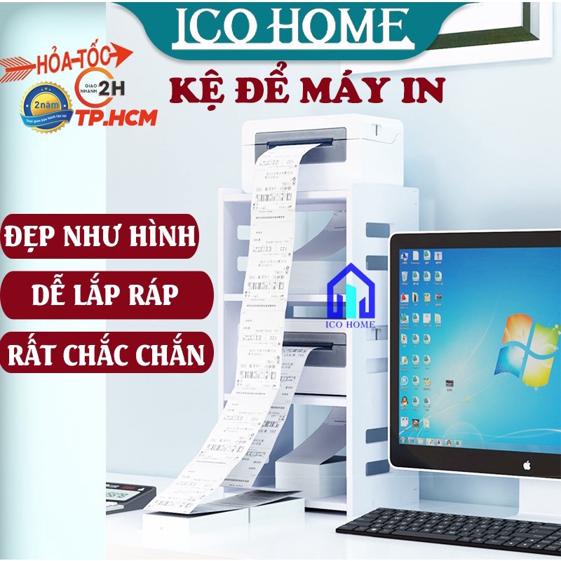 Kệ để máy in văn phòng, máy in nhiệt để trên bàn làm việc  hoặc treo tường, kệ để máy in 2 tầng, 3 t