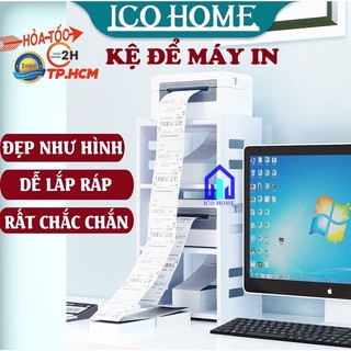 Kệ để máy in văn phòng, máy in nhiệt để trên bàn làm việc hoặc treo tường, kệ để máy in 2 tầng, 3 tầng bằng gỗ, giá rẻ,