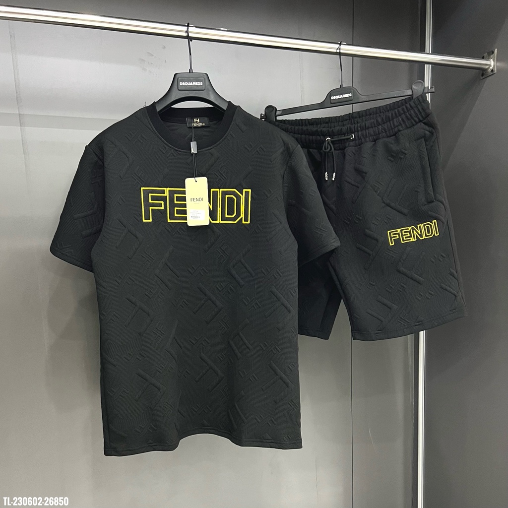 BỘ quần áo Fendi , BỘ áo thun unisex .BỘ DẬP VÂN CAO CẤP.High Fashion