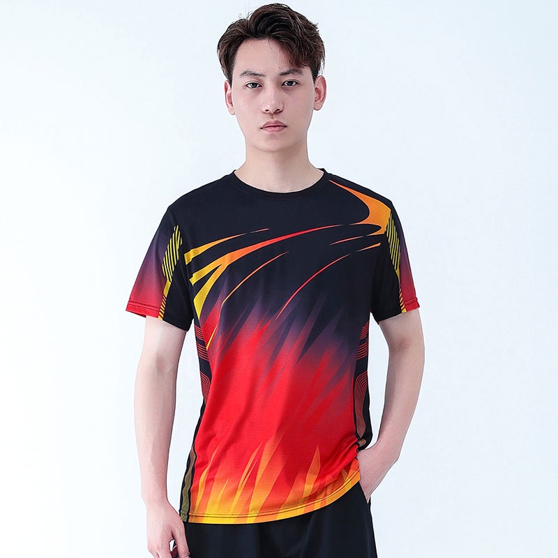 Áo Thun Thể Thao Tay Ngắn Dáng Rộng Chất Liệu Lụa Lạnh Nhanh Khô Dành Cho Cặp Đôi