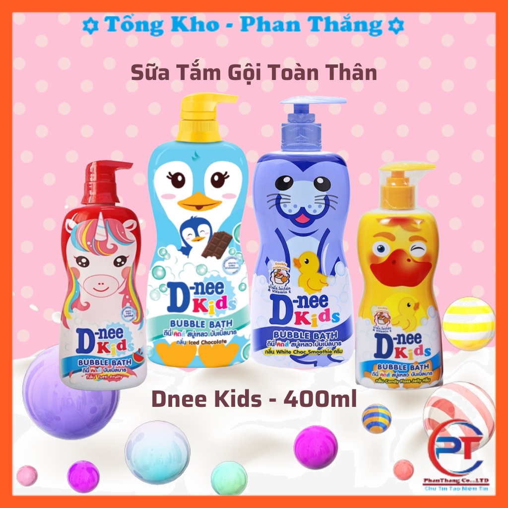 Sữa Tắm Gội Dnee Kids Hình Thú Thái Lan 400ml Tắm Gội Toàn Thân Cho Bé