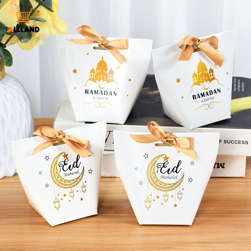Hộp Giấy Đựng Bánh Kẹo Hình Ngôi Sao Mặt Trăng Phong Cách Ramadan Kareem / Lễ Hội Hồi Giáo