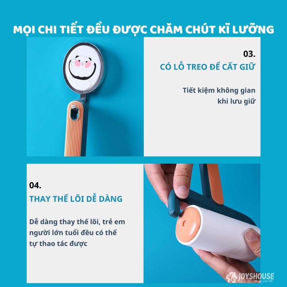 Cây lăn bụi làm sạch quần áo giường nệm sofa hỗ trợ lăn sạch lông tóc rụng của người và chó mèo có thể thay thế lõi 10cm