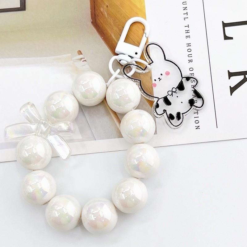 Móc Khóa Phụ Kiện Điện Thoại / Case Airpods Gấu Hạt Đính Cườm Dễ Thương - Jerry Shop