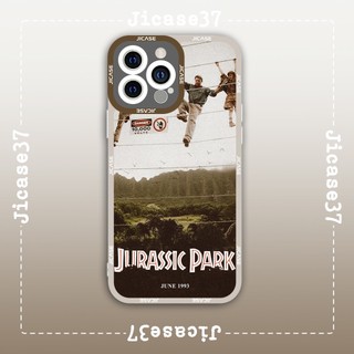 Ốp lưng iphone và samsung xiaomi oppo cạnh vuông Jicase Jurrassic Park Jun 1993 Công Viên Khủng Long 