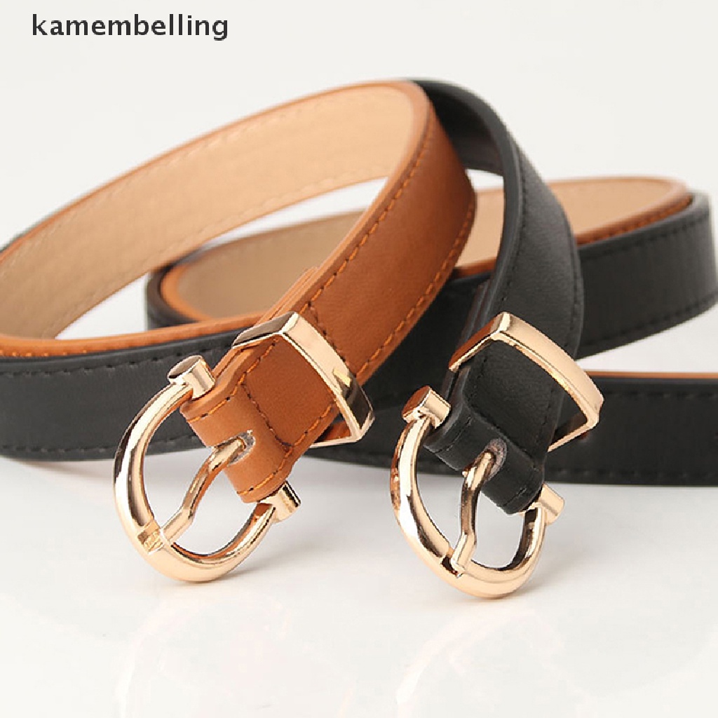 Thắt Lưng Da Pu Màu Đen / Nâu / Xanh Lá Thời Trang Cho Nữ