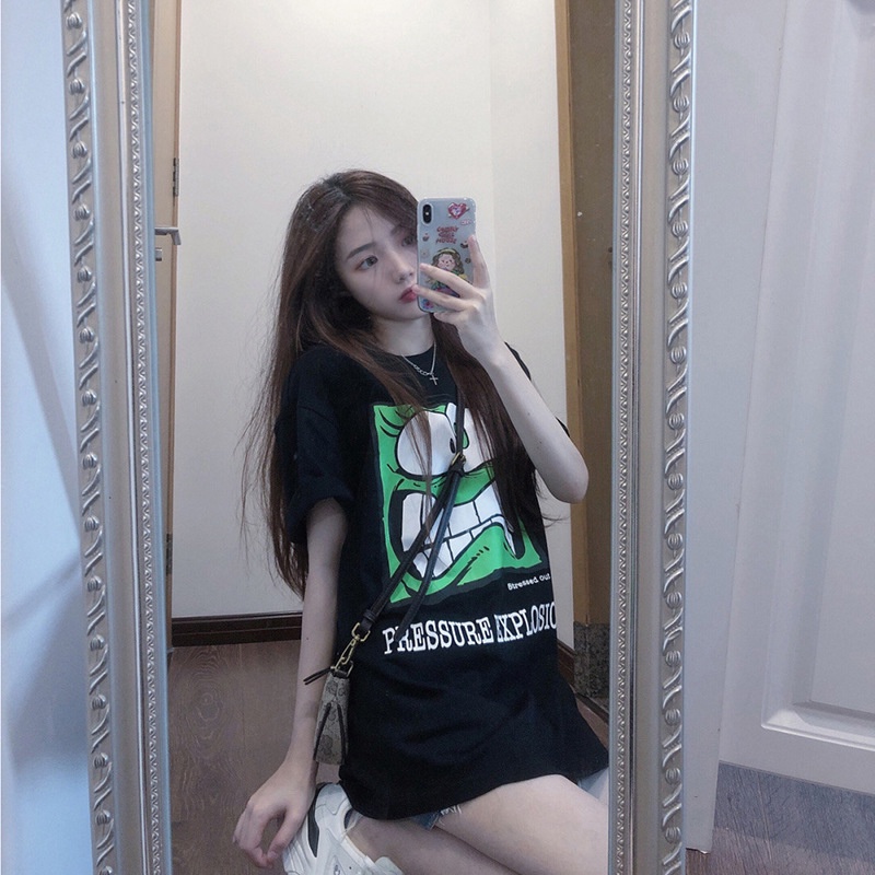 Áo Thun Cotton Nguyên Chất Ngắn Tay Thoải Mái Phong Cách Âu Mỹ Mùa Hè Mới 2023 Cho Nữ