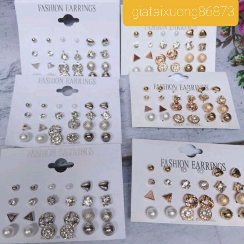 Vỉ 12 đôi bông tai