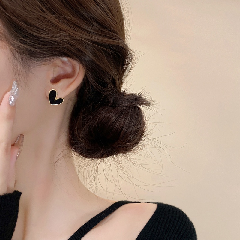 Bông Tai Mạ Bạc 925 Hình Trái Tim Thời Trang Phong Cách Mới 2023