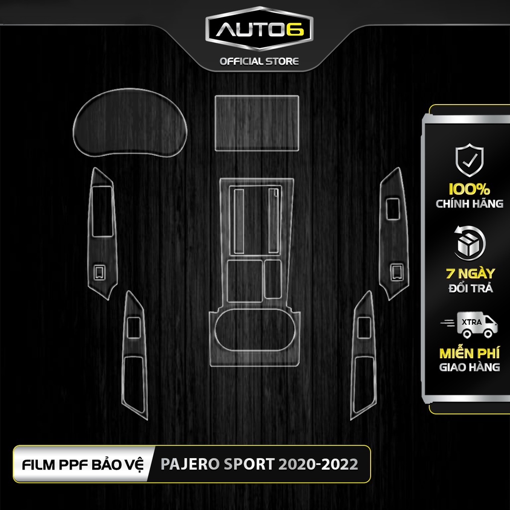 MITSUBISHI PAJERO 2020-2023: Phim PPF bảo vệ FULL BỘ nội thất  - AUTO6 - chống xước, che phủ các vết xước cũ