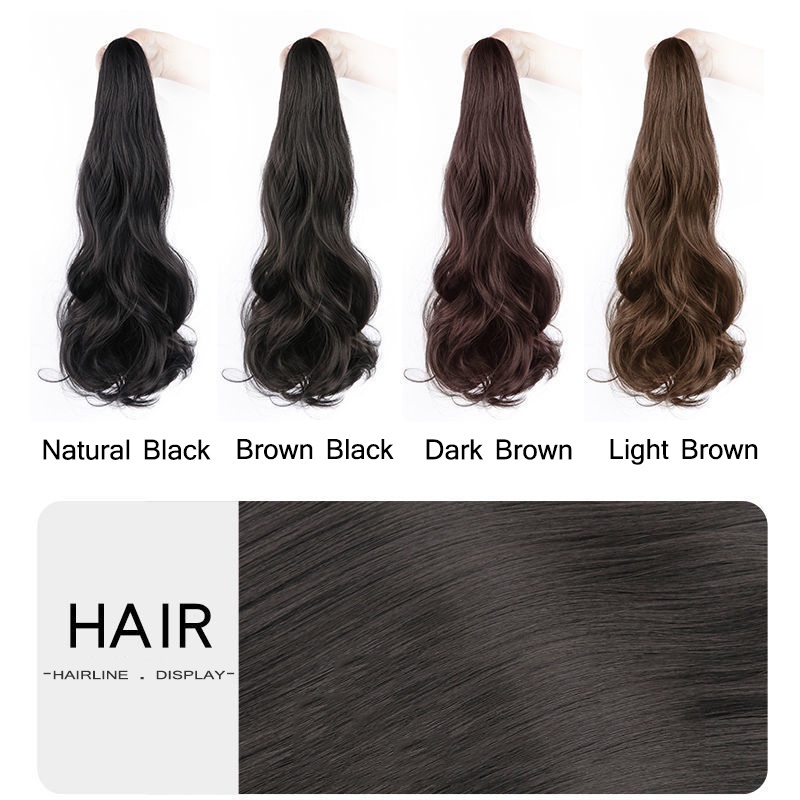 Tóc Giả Đuôi Ngựa Dài Xoăn Tự Nhiên Thời Trang Cho Nữ