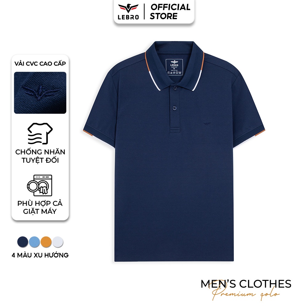 Áo Thun Polo Nam LEBRO Có Cổ Ngắn Tay Cotton CVC Thoáng Mát Thấm Hút Mồ Hôi (TPL23-01A)