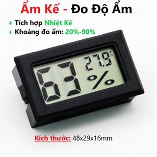  Ẩm Kế tích hợp Nhiệt Kế Điện Tử - Đồng hồ đo độ ẩm và nhiệt độ - Có Sẵn Pin 
