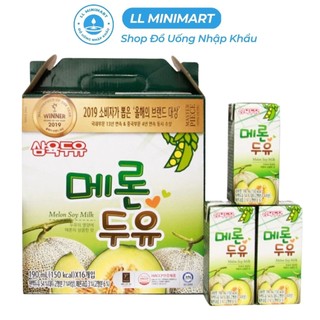 Thùng 16 hộp sữa đậu nành vị dưa lưới sahmyook hàn quốc 190ml/hộp