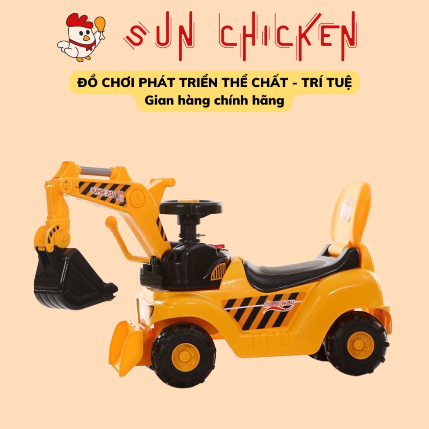 Xe Cần Cẩu Chòi Chân Cho Bé Từ 1 Đến 5 Tuổi Có Nhạc Chất Liệu Nhựa Siêu Bền