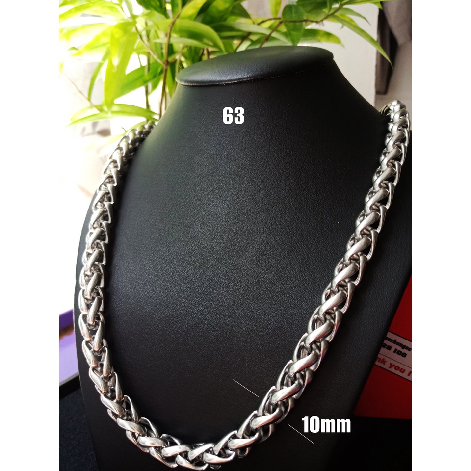 Dây chuyền nam kiểu xoắn tròn to 10mm dài 60cm , hàng loại 1 vĩnh viễn không đen không rỉ KHÔNG NGỨA CỔ