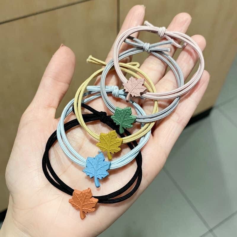 Dây cột tóc hình lá ( 1 sợi )