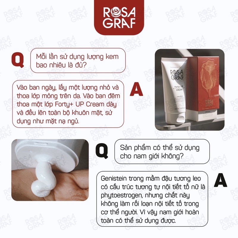 Kem dưỡng ROSAGRAF Forty Plus Up Cream 150ml Bebalance
