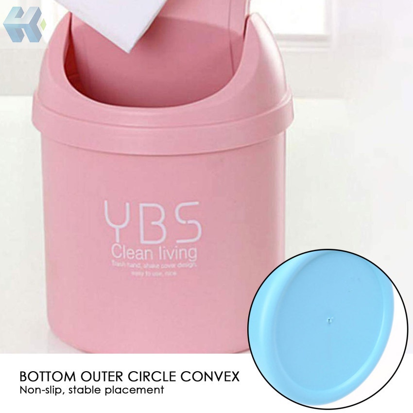 Thùng Rác Mini Có Nắp Đậy Để Bàn Phòng Trẻ Em / Văn Phòng / Phòng Tắm / Nhà Bếp
