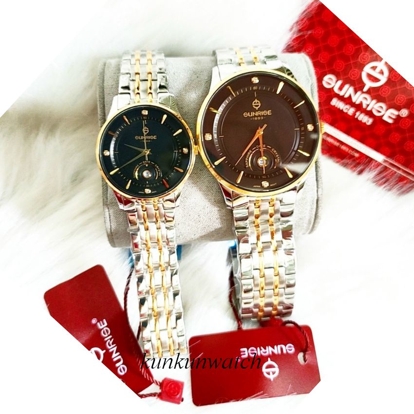 Đồng Hồ Nam Nữ SUNRISE 1223SA - 2223SA  Lịch Ngày Authentic