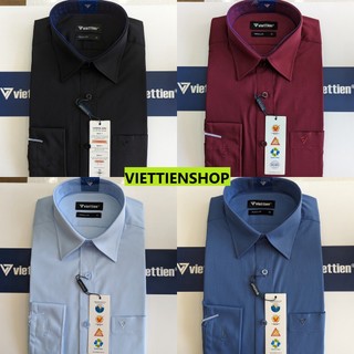 (ML) ÁO SƠ MI VIỆT TIẾN DÀI TAY MÀU TRƠN