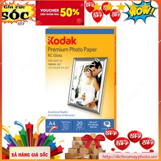 Giấy in ảnh Kodak A4 - 270g (20 tờ/xấp) chất lượng tốt đảm bảo INECO