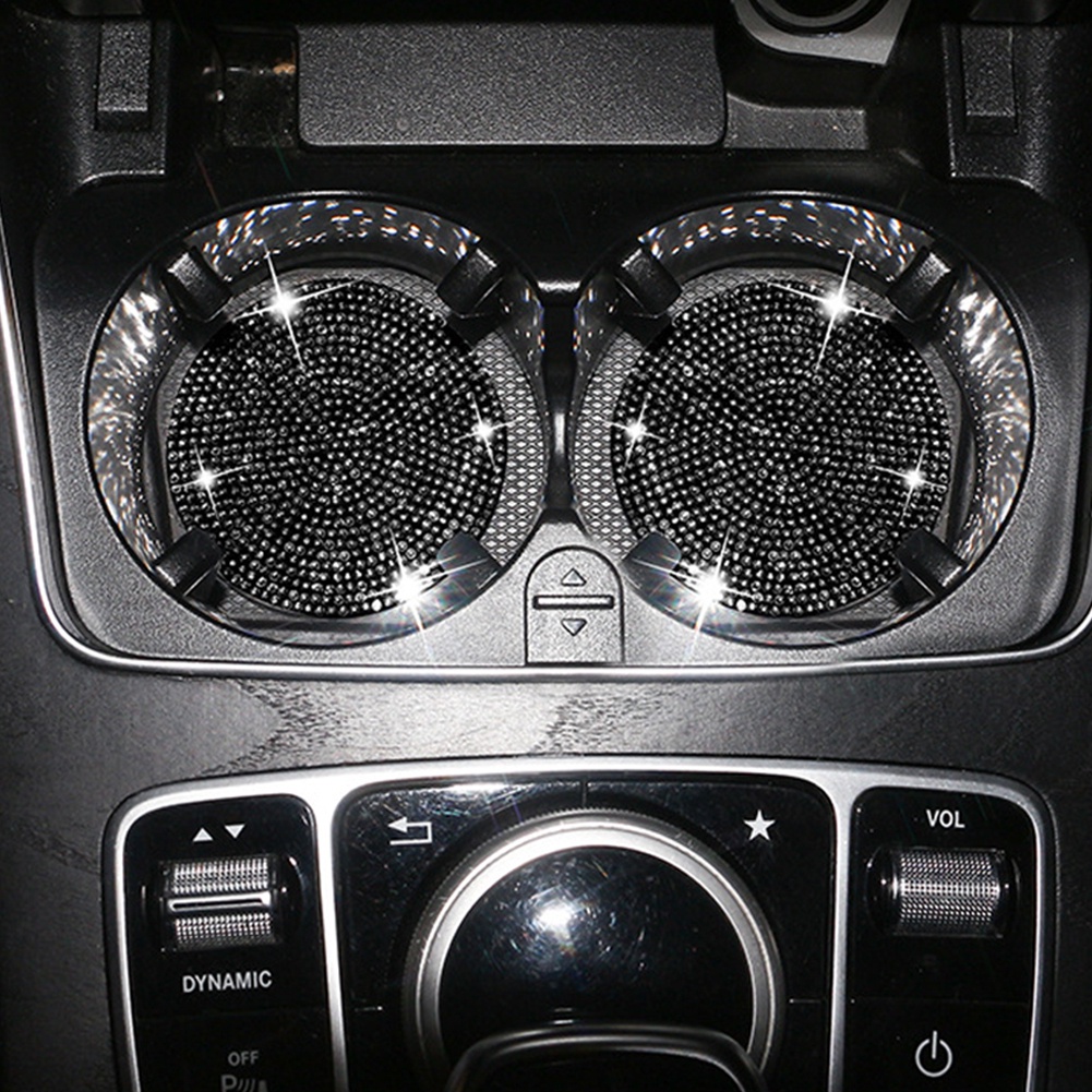 Miếng Lót Cốc Nước Đựng Đồ Trên Ô Tô Đính Đá Nổi Bật Cách Nhiệt Cao Cấp