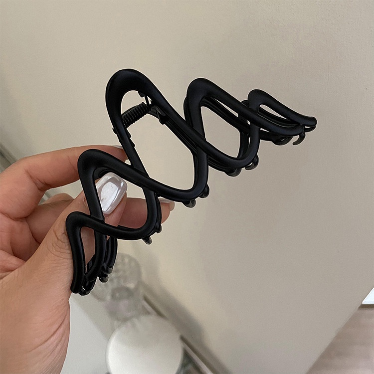 Kẹp Tóc Kim Loại Họa Tiết Gợn Sóng Đơn Giản Cao Cấp Phong Cách Hàn Quốc