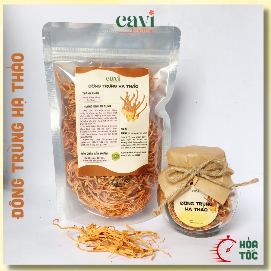 Đông Trùng Hạ Thảo 100gr Sấy Khô Cao Cấp Bồi Bổ Cơ Thể, Nấm Đông Trùng