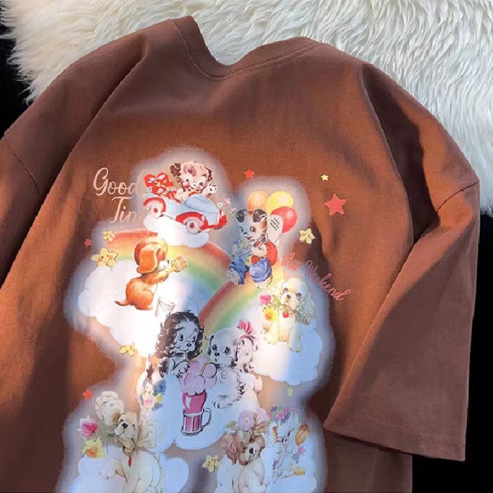 Áo Thun HIIXIIVI 100% Cotton Tay NgắN Plus Size Cho Nam Và Nữ