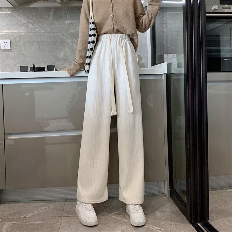 Quần nhung ống rộng thời trang Hàn Quốc dành cho nam và nữ-Mã 2