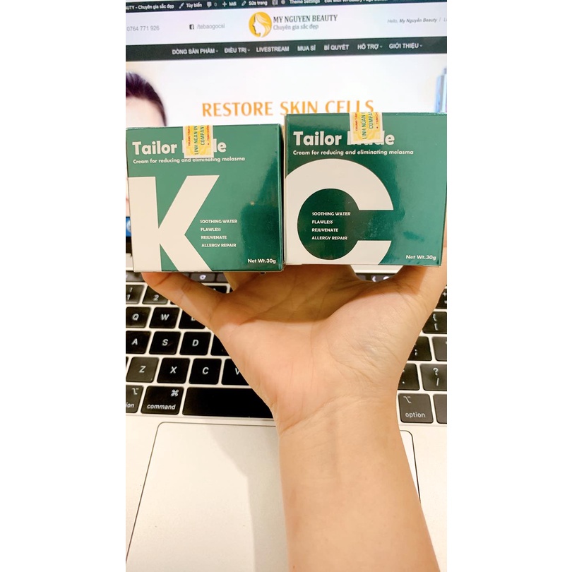 Kem sạch nám Tailor Made K 35gr xanh lá mẫu mới 2023