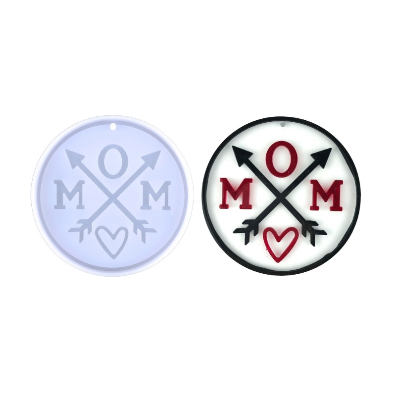 Khuôn Silicone Hình Tròn Làm Móc Khóa Diy