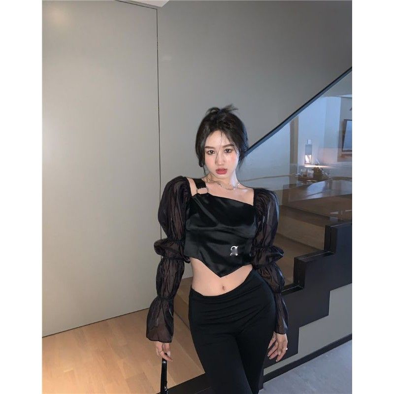 Áo trễ vai tay voam - Hàng Quảng Châu