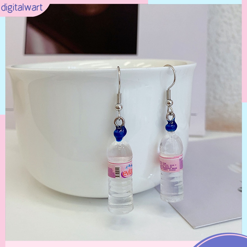 1 Đôi Bông Tai Dáng Dài Hình Chai Bia Kiểu Dáng Đơn Giản Thời Trang Cho Nữ