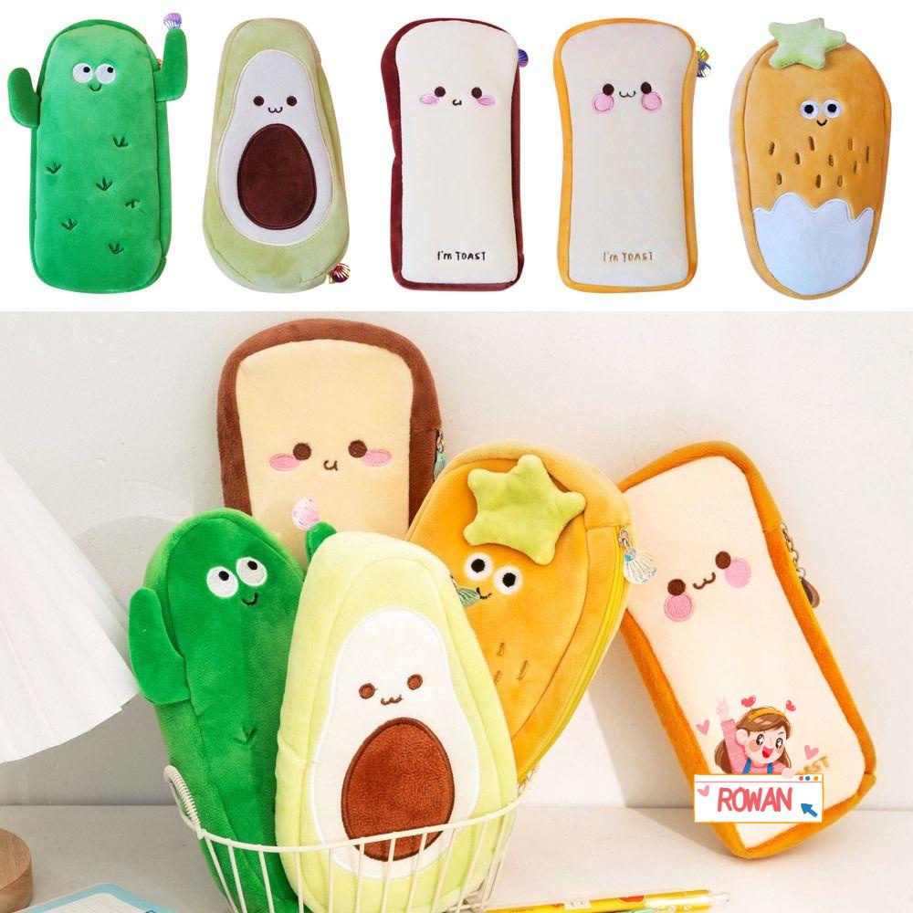 Túi Đựng Bút Hình Bánh Mì / Bơ Mềm Mại Sáng Tạo