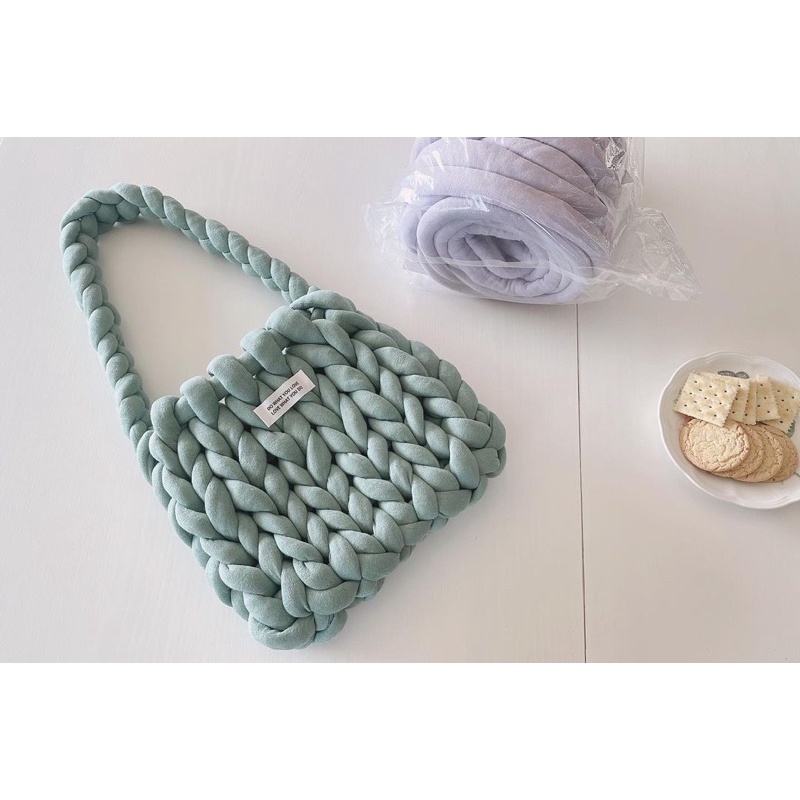 Túi len handmade Hàn Quốc dáng vuông thời trang - Xẹt Studio Lady Accessories