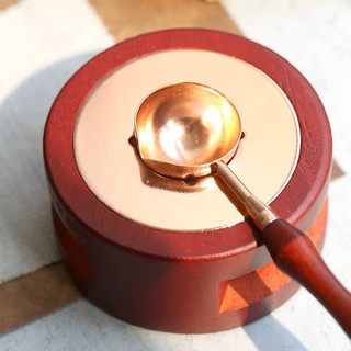 Bộ Bếp + Muỗng Đun Nấu Sáp Sealing Wax Niêm Phong Bằng Gỗ Phong Cách Vintage Retro Sang Trọng Đóng Dấu Bì Thư DIY Sổ Tay