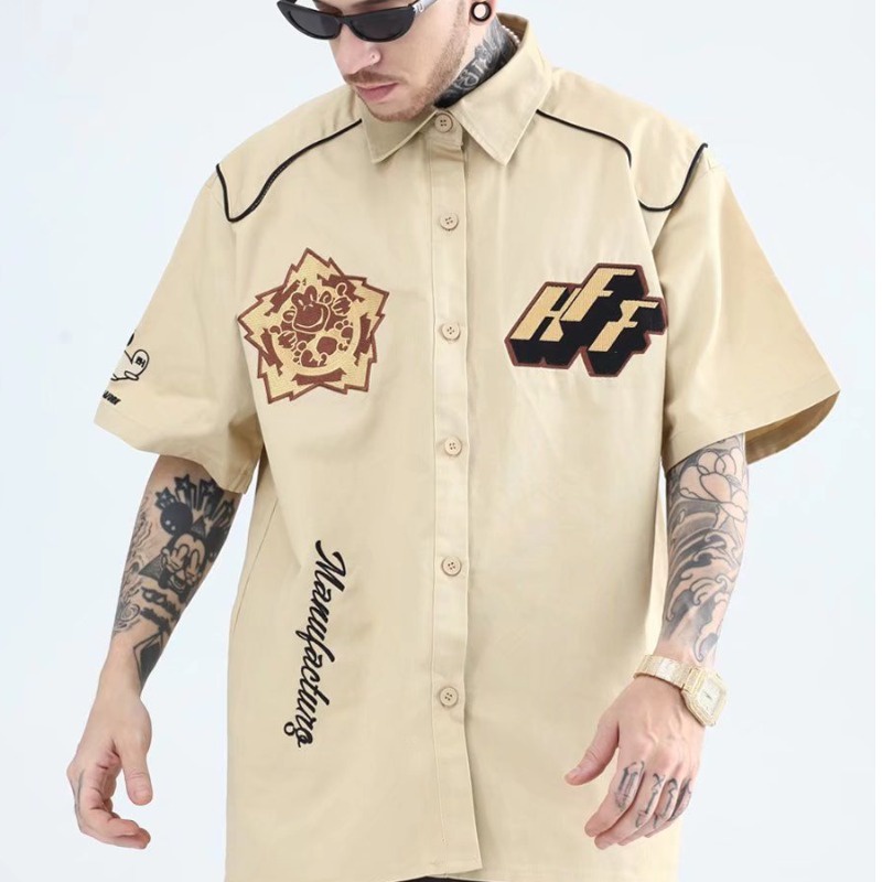 Áo polo Ngắn Tay Dáng Rộng Thời Trang Retro Mỹ Dành Cho Nam Và Nữ 2023 / Size M-3XL