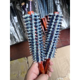 Lược lô tròn sấy tóc tạo kiểu gỗ a008