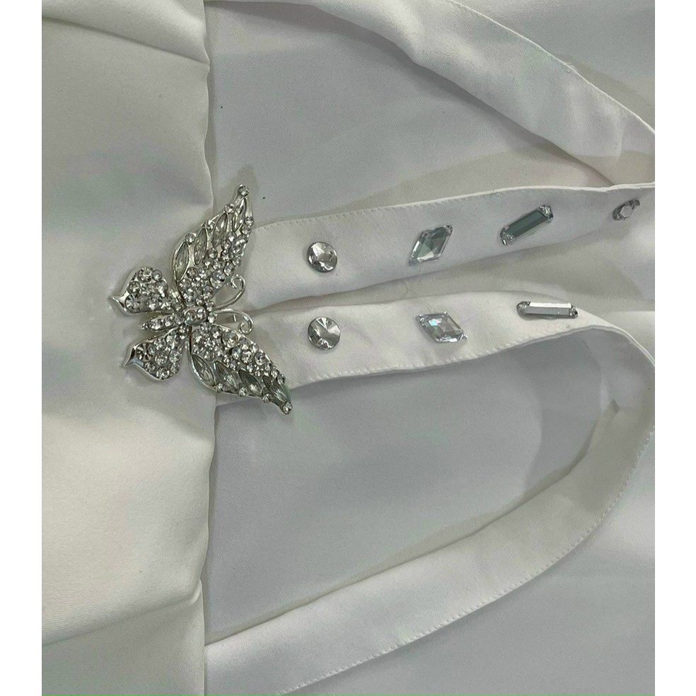 [3.3 Sales Freeship] Đầm nữ thiết kế đi tiệc, đầm cúp ngực cổ yếm đính cườm dáng ngắn chất tapda nhiều màu sang trọng dx