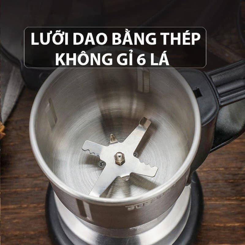 Máy xay bột khô siêu mịn công suất 300W xay hạt cà phê bột ngũ cốc gia vị - 8 Lưỡi dao