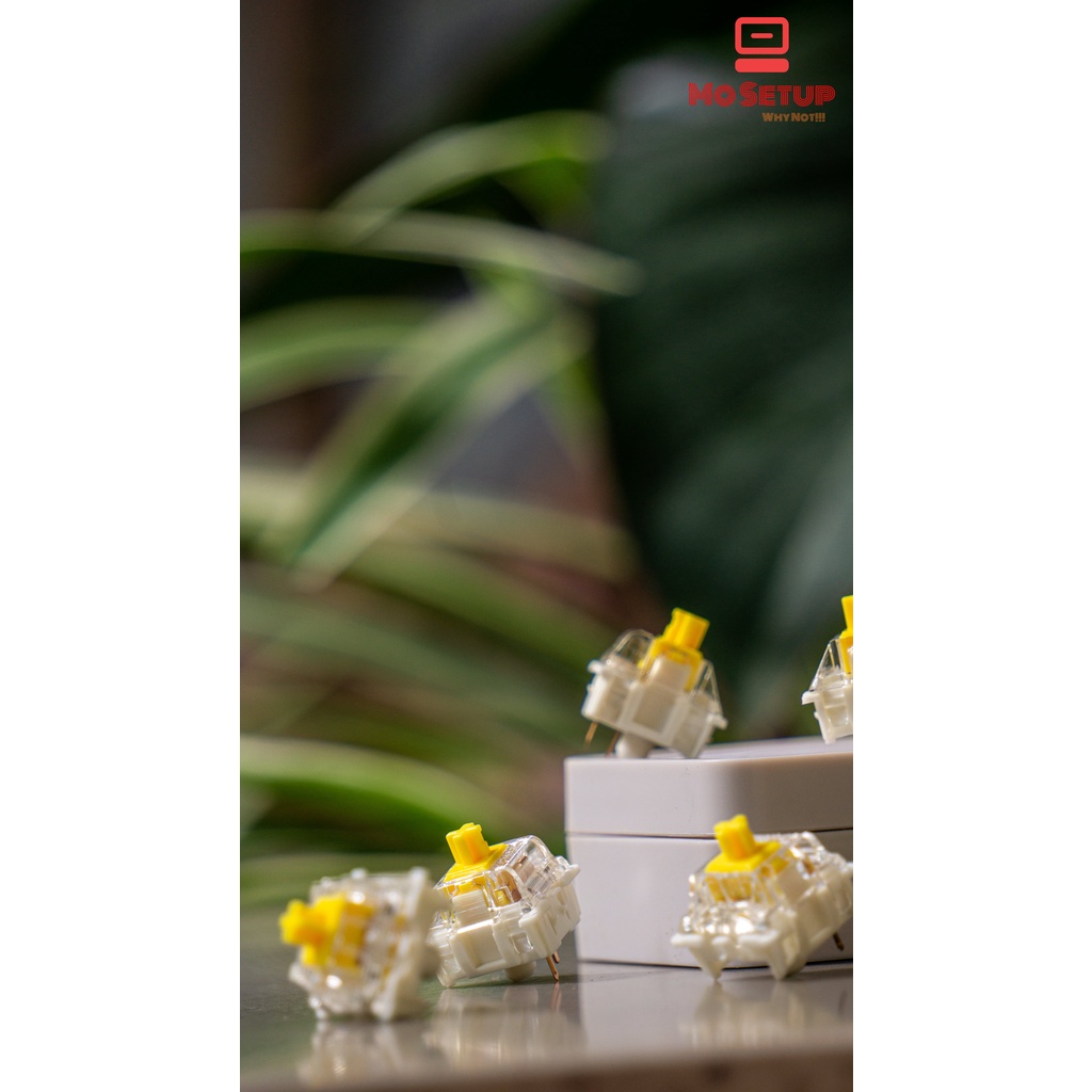 Switch phím cơ chính hãng GATERON G-Pro Yellow - 3 PIN thông dụng với tất cả các dòng KIT phím cơ có Hotswap