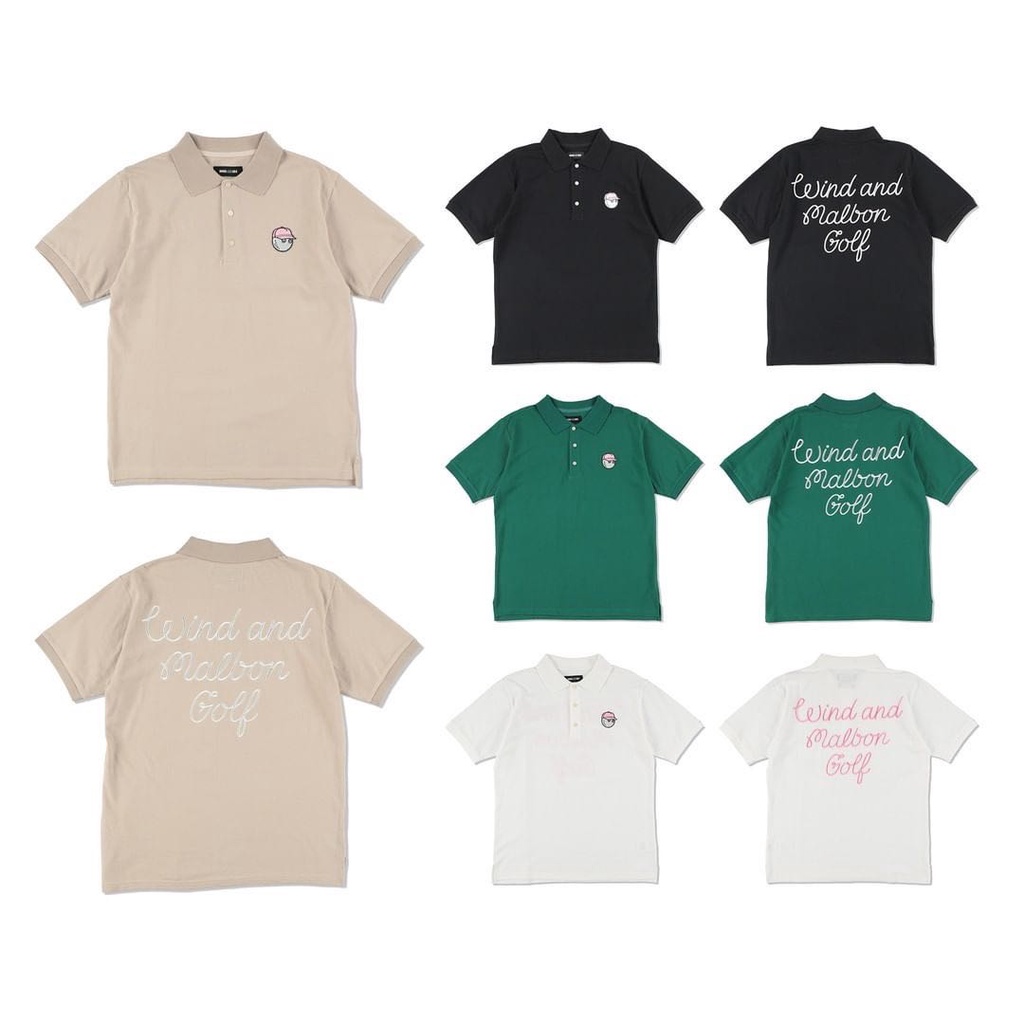 Áo Thun POLO Tay Ngắn In Chữ Malbon Golf SEA