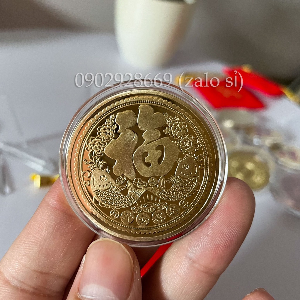 Đồng Xu Cá Chép Vượt Vũ Môn  Tinh Sảo, Thăng tiến vượt bậc, quà tặng may mắn