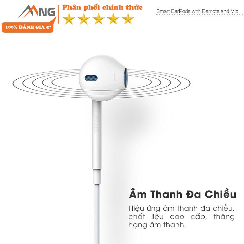 Tai nghe có dây có mic nhét tai Devia smart EM022 chân cắm 3.5 chơi game nghe nhạc hàng chính hãng