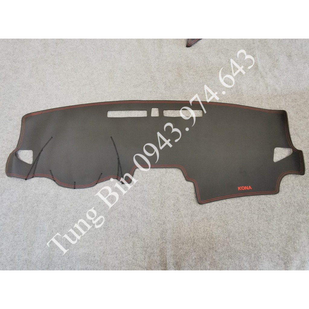 Thảm Taplo Da vân Carbon cao cấp xe HYUNDAI: Accent, Tucson, I10, Elantra, Kona.