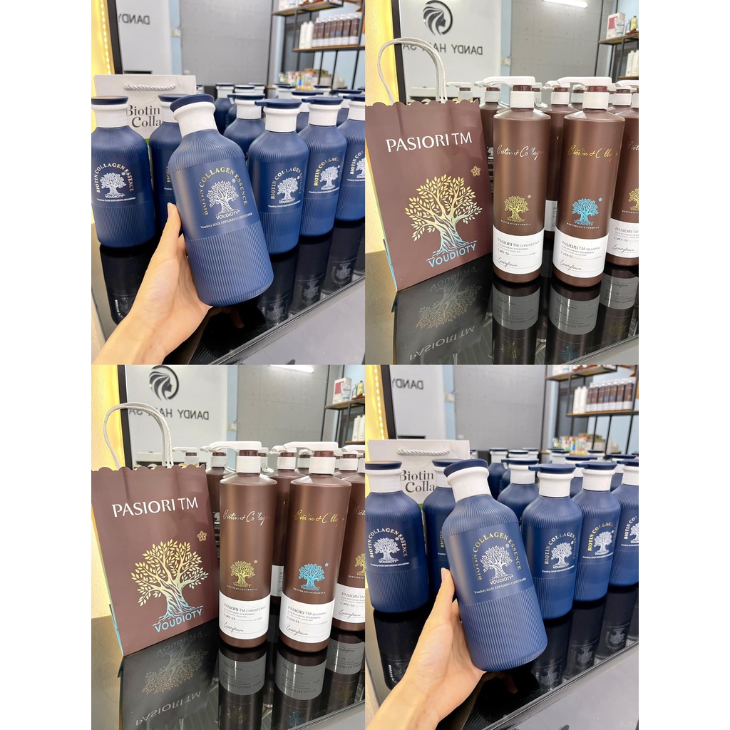 Dầu gội xả siêu mượt Biotin Collagen Luxury Brown nâu/ White trắng 1000ML