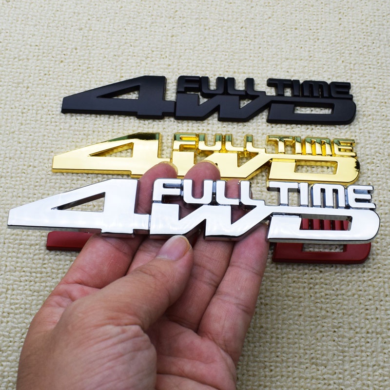 Miếng Dán Trang Trí Xe Hơi Địa Hình Bốn Bánh Bằng Kim Loại Dày 4wd Tiêu Chuẩn Bốn Bánh Họa Tiết Lưới