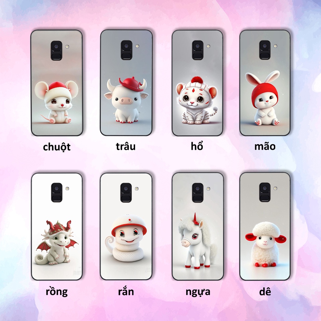 Ốp lưng nhựa điện thoại SAMSUNG A6 / A6 Plus / A8 / A8 Plus ,Ốp in hình 12 con giáp mới nhất cao cấp